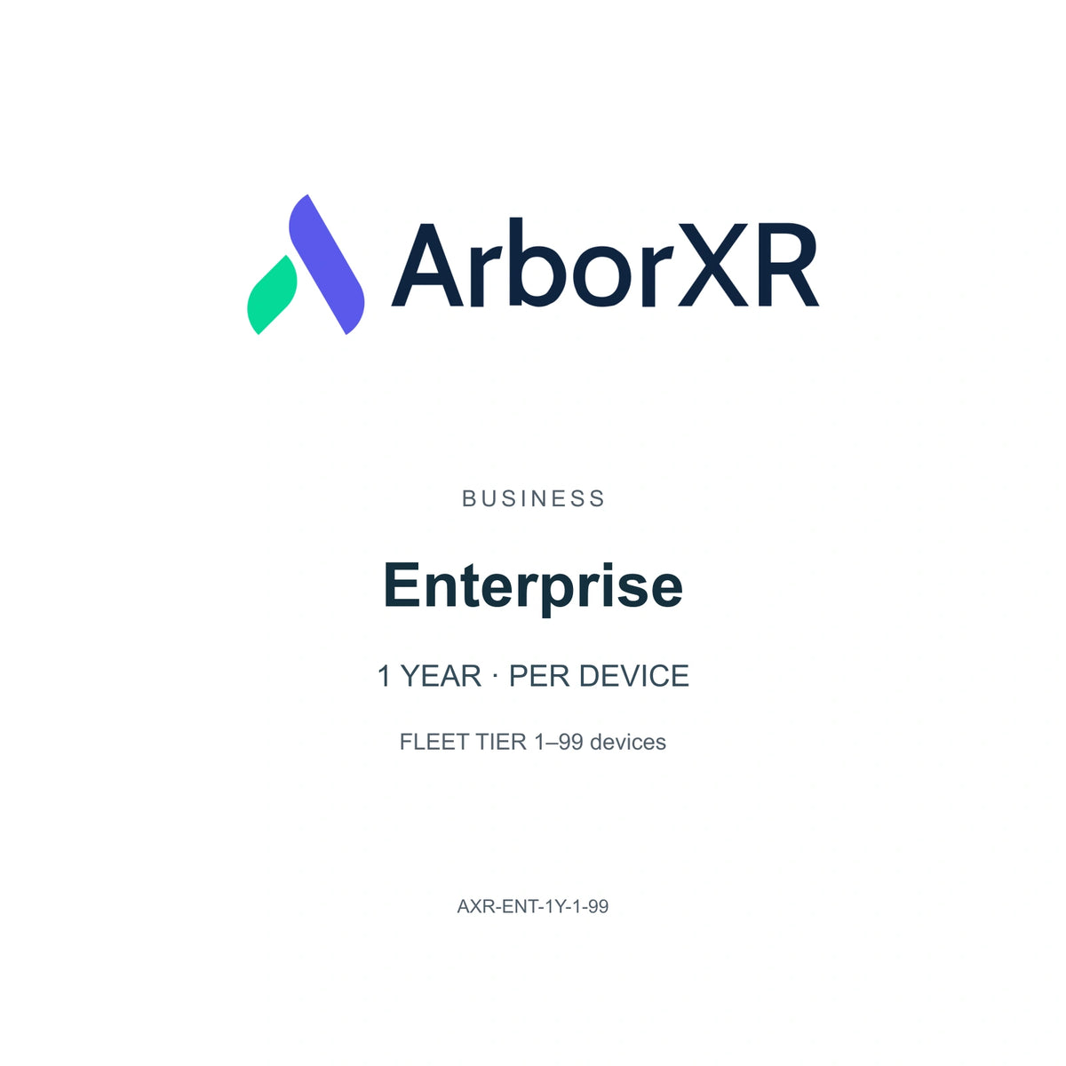 ArborXR Enterprise 1 year per-device license — white square