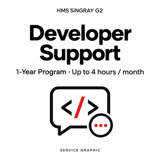 HMS SiNGRAY G2 support — informational service graphic, not a product photograph