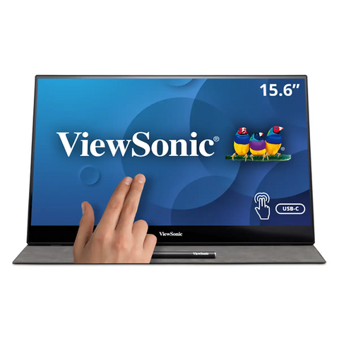 ViewSonic TD1655 - 15.6" Portable 1080p IPS Touch Monitor with 60W USB-C and mini-HDMI