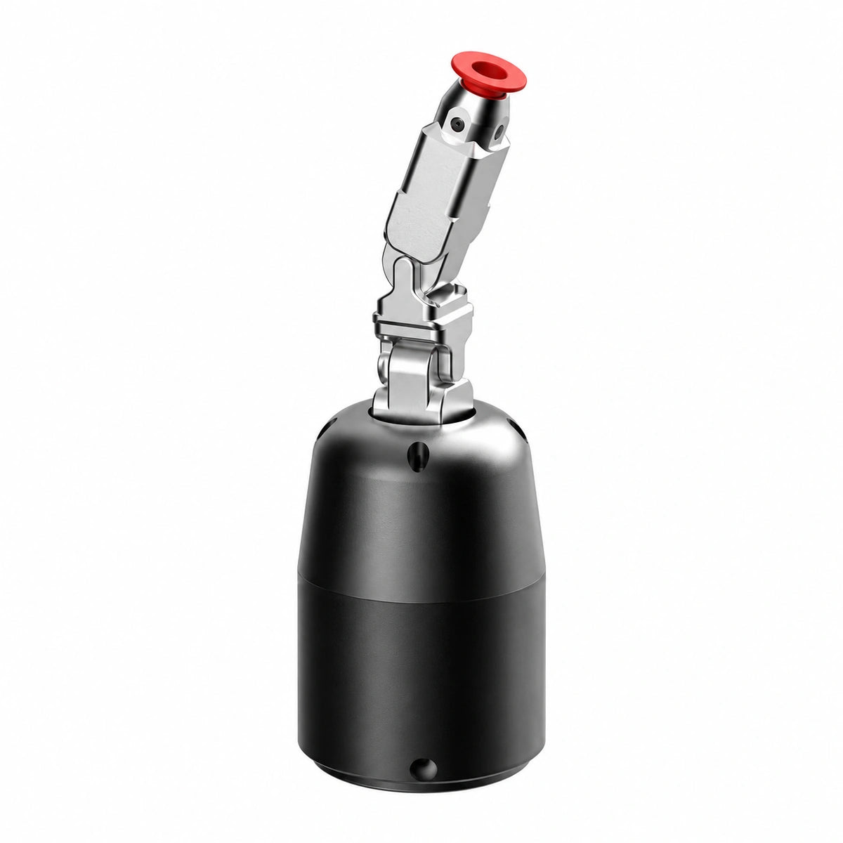 DG-1F articulated vacuum gripper with red suction cup; external vacuum source required