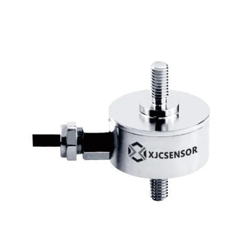 XJCSENSOR X-S05-25 Miniature In-line Load Cell, Ø25.4 mm, 5–100 kg — official XJCSENSOR brochure image on white background