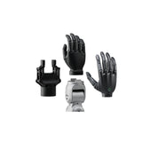 LimX Oli compatible end-effector options on a pure white background