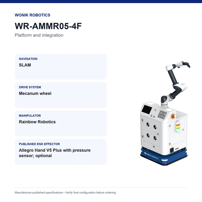 WR-AMMR05-4F platform and integration specification summary