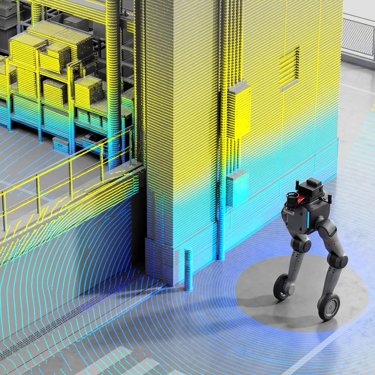 LimX TRON 2 navigating and mapping an industrial environment