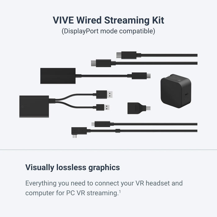 VIVE Wired Streaming Kit cable and converter