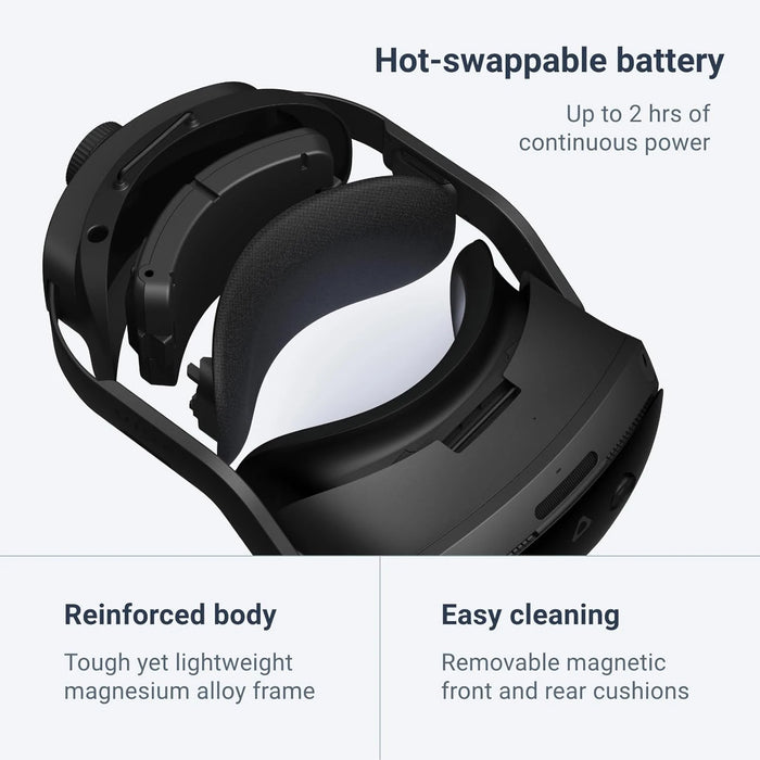 VIVE Focus Vision hot-swappable battery