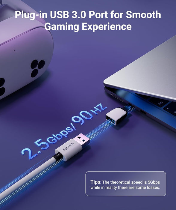 Syntech 16FT Link Cable with Charging for Meta Quest 3 / 3S / 2 / Pro (PC VR) / Pico