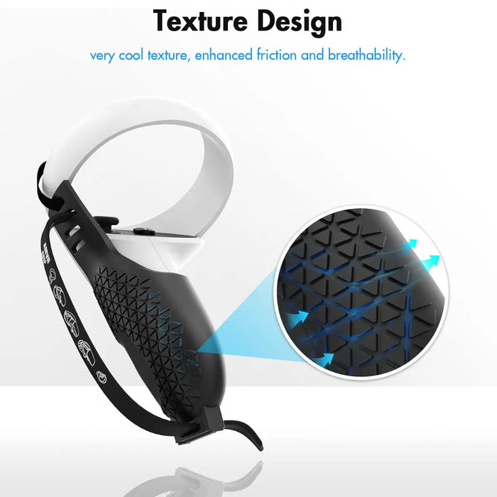 Controller Grip Cover - Black | For Quest 2 | Knoxlabs Controller Grip Cover - Black | For Quest 2 | Knoxlabs