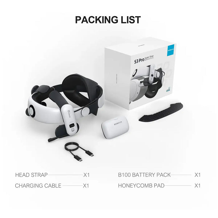 BoboVR S3 Pro Super Headband with Battery for Meta Quest 3 BoboVR S3 Pro Super Headband with Battery for Meta Quest 3