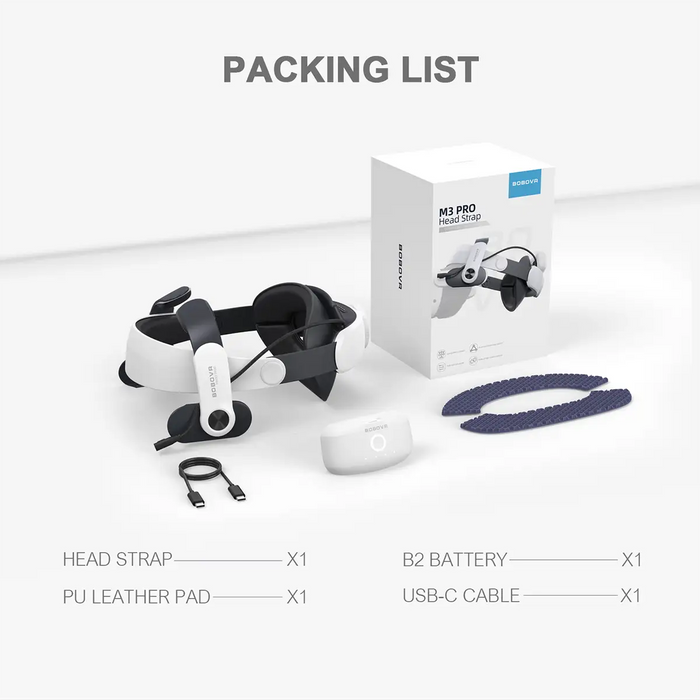 thumbnail image 2 of BOBOVR M3 Pro Battery Pack Head Strap Kit For Meta Quest 3 - Comfort & Extended Play 2 of 5