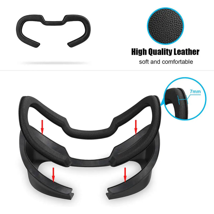Foam Replacement Cover | Set - PU leather face cover - Black for Oculus Rift S