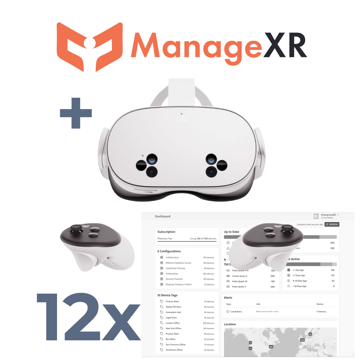 Education and Training VR Kit | 12 Students | ManageXR + Quest 3S Education and Training VR Kit | 12 Students | ManageXR + Quest 3S