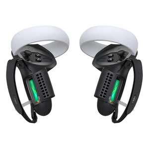 Kiwi Top Version Controller Knuckle Grips Cover - Black and White | for Quest 2