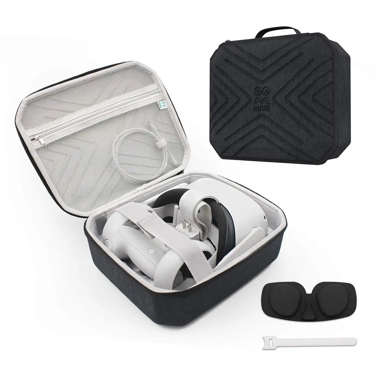 Portable Travel Carrying Case Black For Quest 2 Knoxlabs