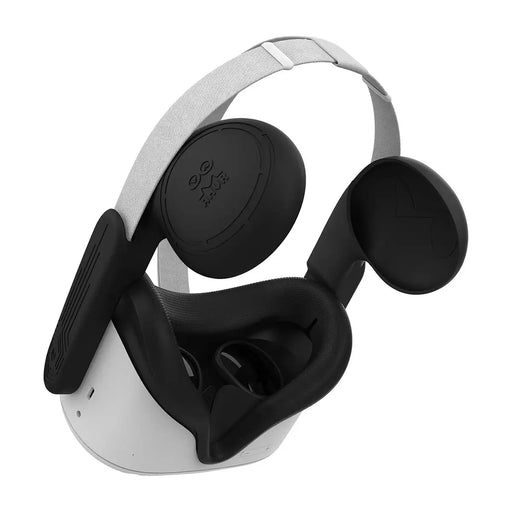 Silicone Ear Muffs | White and Black | For Quest 2 | Knoxlabs