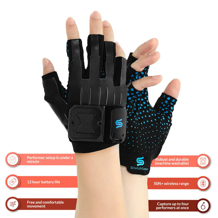 StretchSense Studio Glove Mサイズ Pro Studio Glove for xsens by StretchSense | Knoxlabs XR