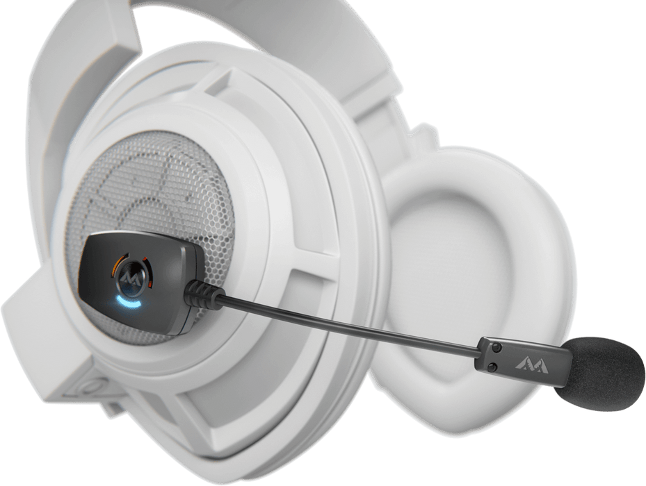 Antlion Audio ModMic Wireless attached to a VR headset or headphones