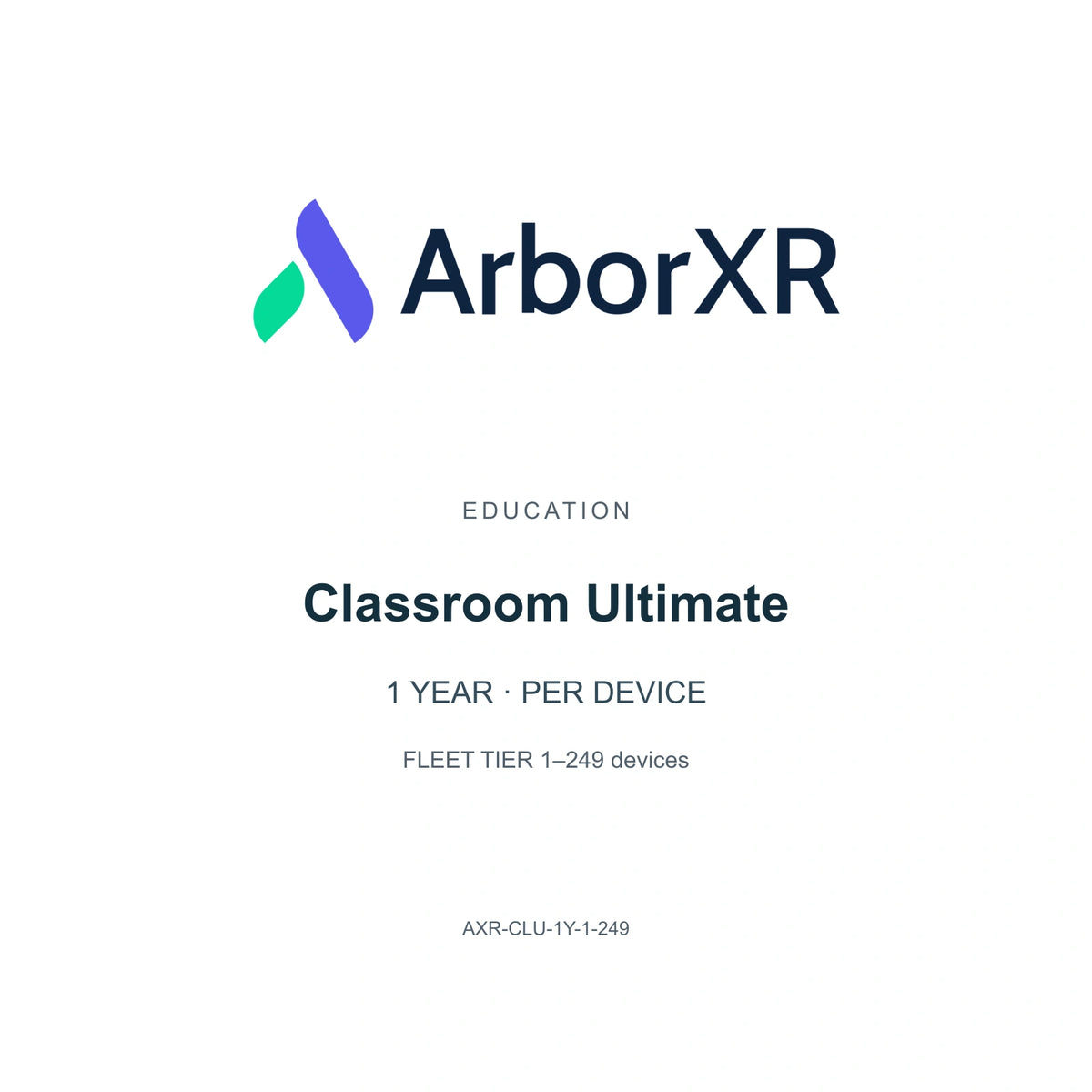 ArborXR Classroom Ultimate 1 year per-device license — white square