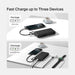 Belkin BoostCharge 20K power bank front and side view on white