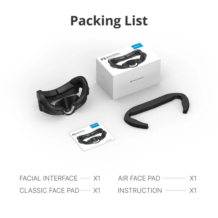 BOBOVR F3 facial interface components for Quest 3