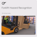 Forklift Hazard Recognition — VR training module; official GWPRO logo and training imagery