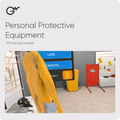 Personal Protective Equipment — VR training module; official GWPRO logo and training imagery