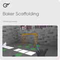 Baker Scaffolding — VR training module; official GWPRO logo and training imagery