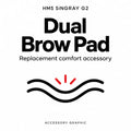 HMS SiNGRAY G2 brow — informational accessory graphic, not a product photograph