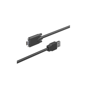 USB 3 Cable, C/A with dual screw locking mechanism — 3ft/1m cable