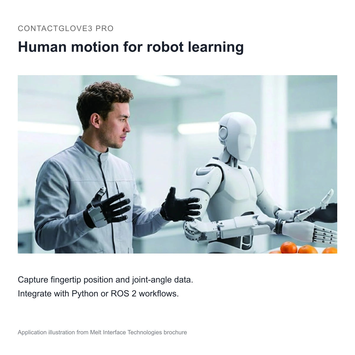 ContactGlove3 Pro robotics and teleoperation application illustration from brochure