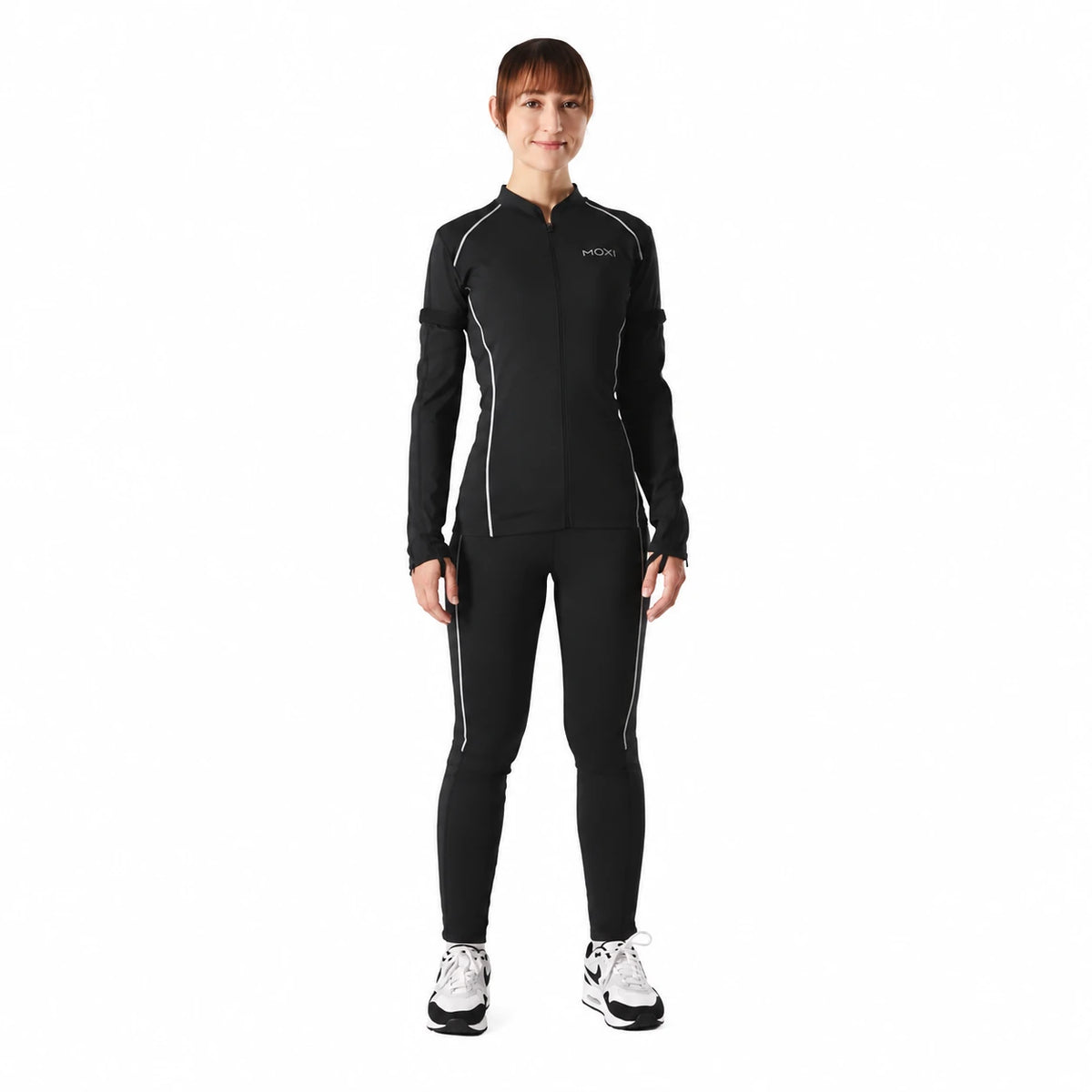 MOXI S100 women's motion-capture suit on white background