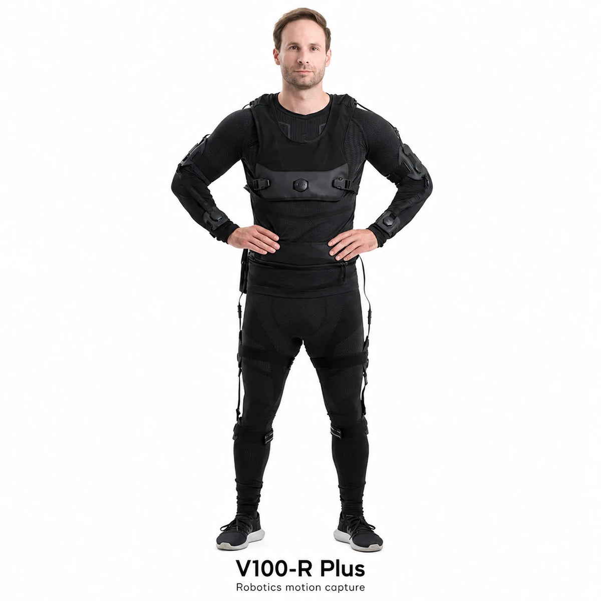 MOXI V100-R Plus robotics motion-capture suit on white background
