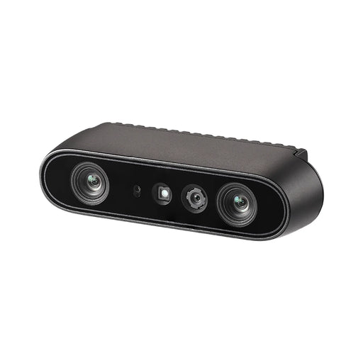 Orbbec Gemini 335 depth camera on a white background