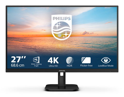 Philips 27E1N1800A 27 inch 4K monitor on white background