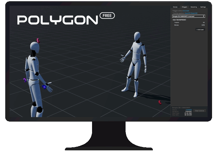 Polygon Pro Edition Motion Capture Software, offering precise full-body tracking, seamless device synchronization, and easy integration with Unity and Unreal for immersive virtual reality experiences. Shop at Knoxlabs VR Marketplace