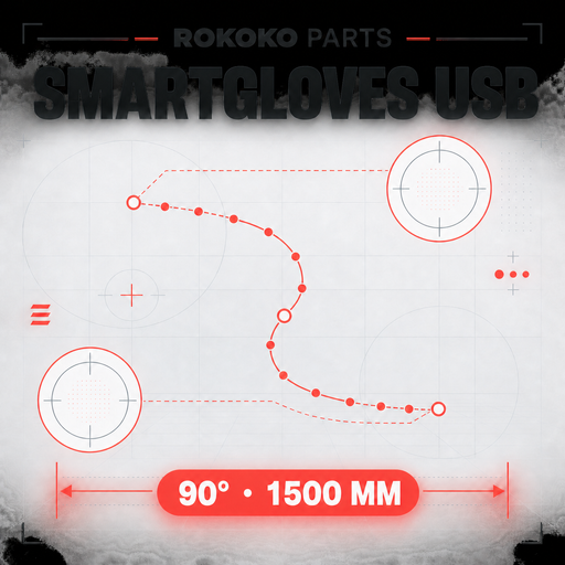 Rokoko Smartgloves USB A/C 90 degree cable 1500mm