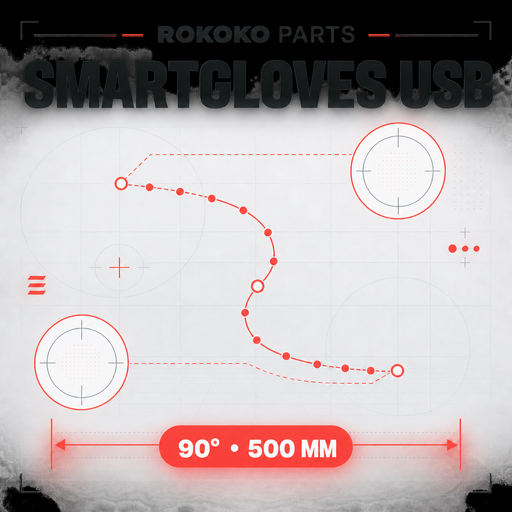 Rokoko Smartgloves USB A/C 90 degree cable 500mm