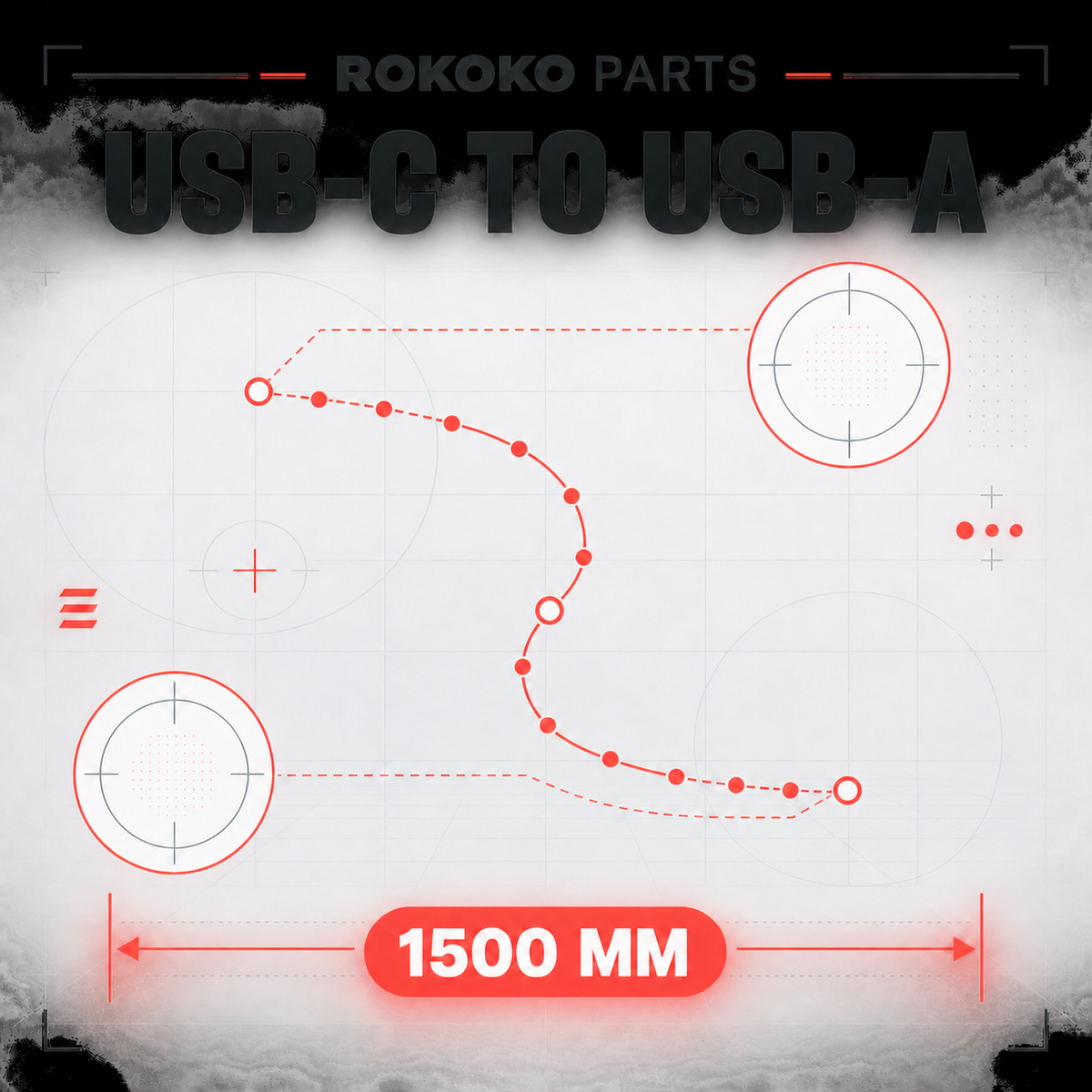 Rokoko USB-C to USB-A cable 1500mm