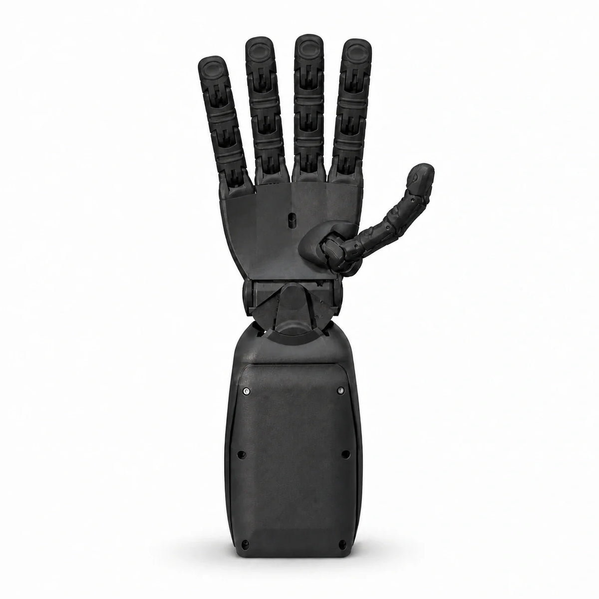 Seed Robotics RH8D adult dexterous robot hand without fingertip force sensors on a white background