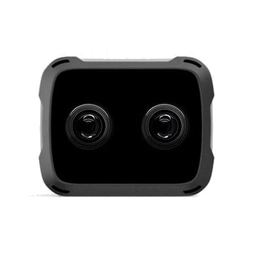 Stereolabs ZED X Nano stereo camera on a white background