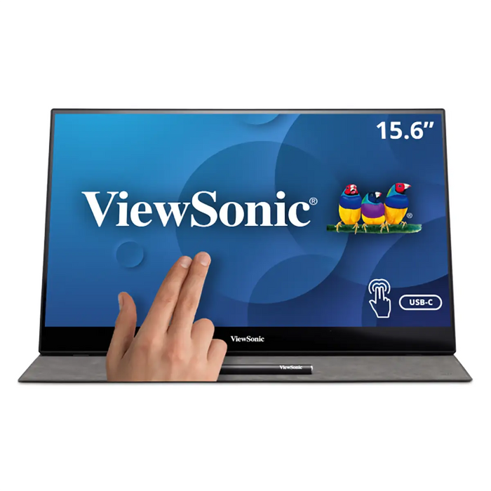 ViewSonic TD1655 - 15.6" Portable 1080p IPS Touch Monitor with 60W USB C and mini-HDMI Knoxlabs