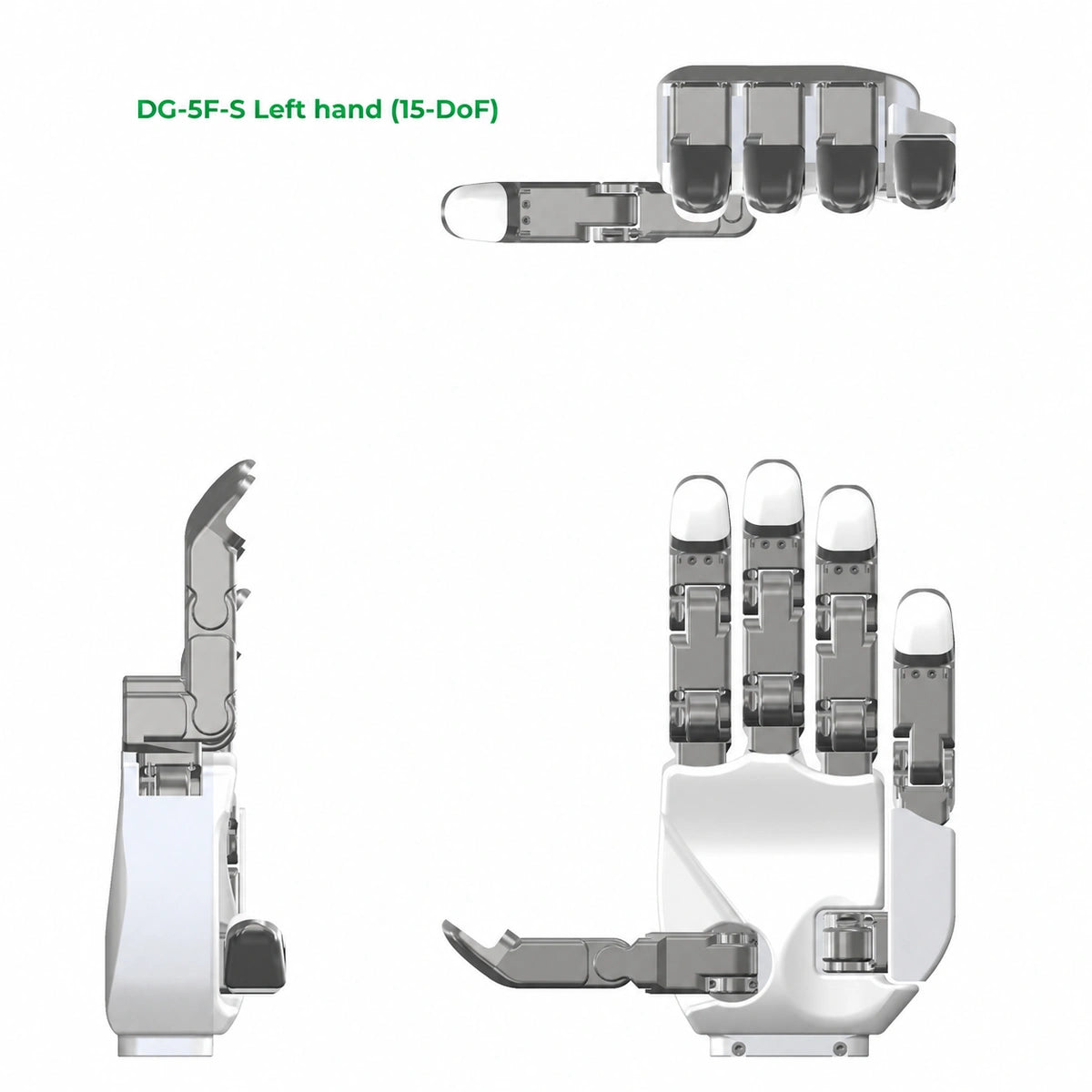 TESOLLO DG-5F-S 15 DoF Robotic Hand — Left Hand