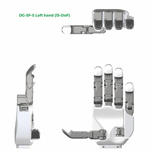 TESOLLO DG-5F-S 15 DoF Robotic Hand — Left Hand