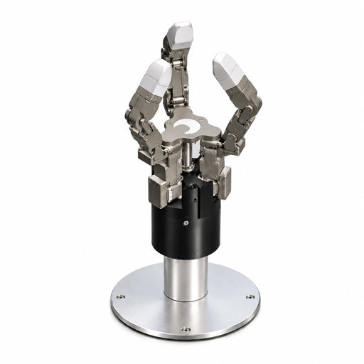TESOLLO Gripper Mounting Stand shown with a gripper for demonstration; gripper not included