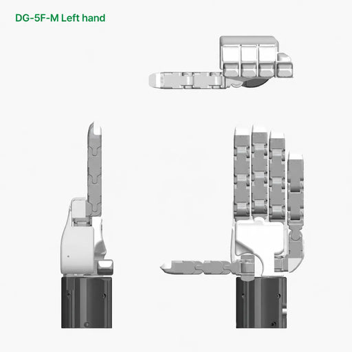 DG-5F-M left-hand mechanical reference drawing