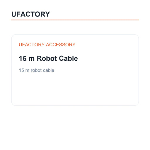 UFACTORY 15 m Robot Cable — white-background product information tile