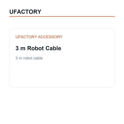 UFACTORY 3 m Robot Cable — white-background product information tile