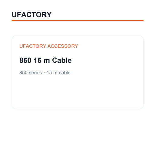 UFACTORY 850 15 m Cable — white-background product information tile