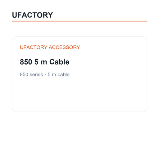 UFACTORY 850 5 m Cable — white-background product information tile