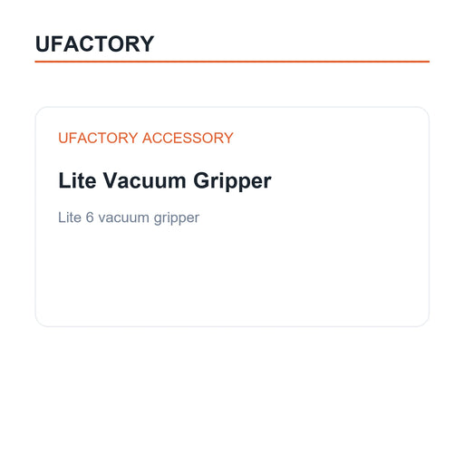 UFACTORY Lite Vacuum Gripper — white-background product information tile